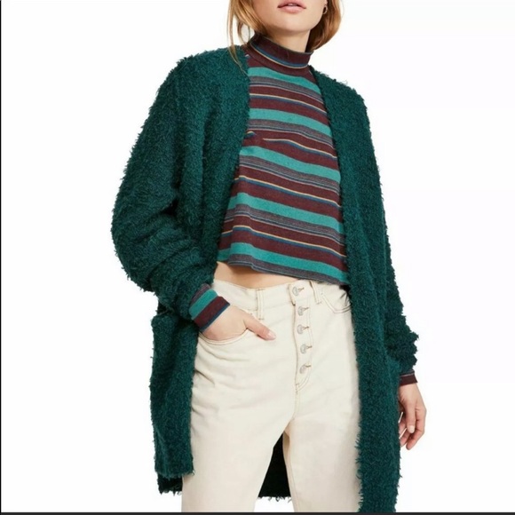 Free People Evergreen Boucled Knit Cardigan - Picture 1 of 6